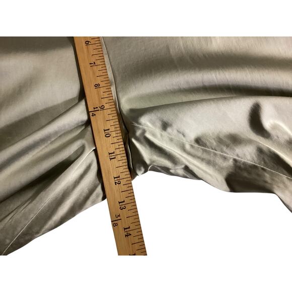 EILEEN FISHER M Satin Look Pants Lycocell Stretch Side Zip Straight gray - Picture 5 of 6